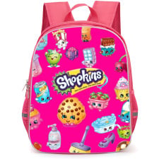 Shopkins Backpack School Bag StudentPack - Characters Collage Pink Background Series Poster