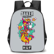 Skating Baker Case Backpack StudentPack - Baker HUF Cartoon Art