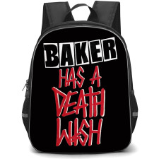 Skating Baker Case Backpack StudentPack - Baker Has A Death Wish