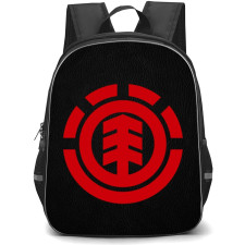 Skating Element Case Backpack StudentPack - Element Logo Red Black