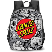 Skating Santa Cruz Case Backpack StudentPack - Santa Cruz Logo Doodle Art