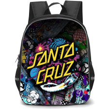 Skating Santa Cruz Case Backpack StudentPack - Santa Cruz Logo Graffiti Background