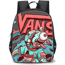 Skating Vans Case Backpack StudentPack - Vans Alien Cartoon Art