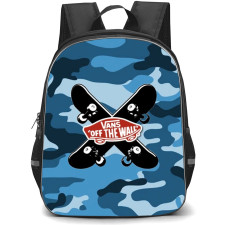 Skating Vans Case Backpack StudentPack - Vans Logo Camouflage Background