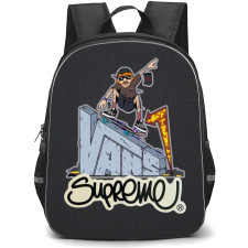 Skating Vans Case Backpack StudentPack - Vans Supreme Sticker Art