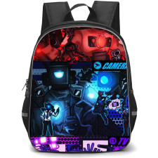 Skibidi Toilet Backpack StudentPack - Skibidi Toilet Character Pop Art Poster