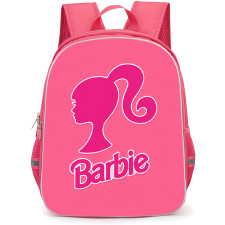 SkinnyDip Barbie Backpack School Bag StudentPack - Barbie x Skinnydip Classic Barbie Logo Pink Minimal Poster