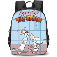SkinnyDip Cartoon Network Backpack School Bag StudentPack - Cartoon Network x SkinnyDip Pinky And The Brain Blue Grid Retro Cartoon Poster