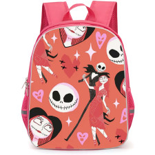 SkinnyDip Disney Backpack School Bag StudentPack - Disney x Skinnydip Jack Sally Skull Hearts Cute Pattern Poster