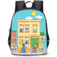 SkinnyDip Sesame Street Backpack School Bag StudentPack - Sesame Street x Skinnydip 123 Street Cookie Monster Big Bird Elmo Poster