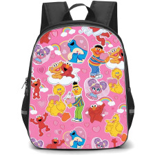 SkinnyDip Sesame Street Backpack School Bag StudentPack - Sesame Street x Skinnydip Valentines Hearts Rainbow Cookie Monster Elmo Collage Poster