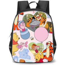 SkinnyDip Winnie The Pooh Backpack School Bag StudentPack - Winnie The Pooh x Skinnydip Friends Tigger Piglet Eeyore Cute Collage Poster