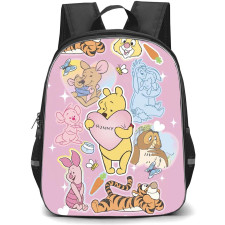 SkinnyDip Winnie The Pooh Backpack School Bag StudentPack - Winnie The Pooh x Skinnydip Hunny Heart Friends Cute Collage Poster