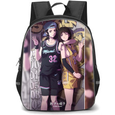 Slam Dunk Backpack StudentPack - Slam Dunk Haruko Akagi And Ayako Standing Wearing Basketball Jersey Poster