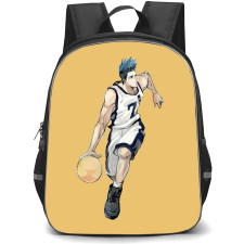 Slam Dunk Sendou Akira Backpack StudentPack - Slam Dunk Sendou Akira Dribbling Drawing On Orange Background