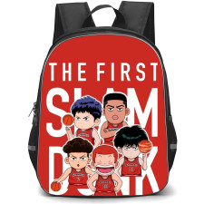 Slam Dunk Backpack StudentPack - Slam Dunk Chibi Characters On White Text Red Background