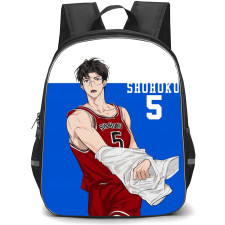 Slam Dunk Kiminobu Kogure Backpack StudentPack - Slam Dunk Kiminobu Kogure Taking off the Cloths Illustration On Blue Background