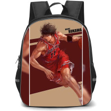 Slam Dunk Rukawa Kaede Backpack StudentPack - Slam Dunk Rukawa Kaede Shohoku 11 Dribbling Illustration Art