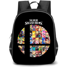 Super Smash Bros Backpack School Bag StudentPack - Super Smash Bros Characters Circular Collage Poster