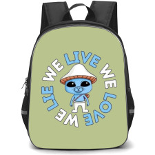 Smurf Cat Backpack StudentPack - Smurf Cat We Live, We Love, We Lie Art