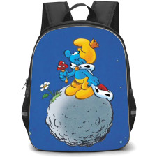 The Smurfs Brainy Smurf Backpack StudentPack - Brainy Prince Holding Mushroom