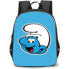 The Smurfs Grouchy Smurf Backpack StudentPack - Grouchy Head Sticker Art
