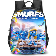 The Smurfs Backpack StudentPack - Smurfs Paddling in a River Animated Art