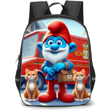The Smurfs Papa Smurf Backpack StudentPack - Papa Royal Mail Car with Cats