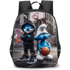 The Smurfs Backpack StudentPack - Smurfs Playing Basketball in Street