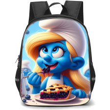 The Smurfs Smurfette Backpack StudentPack - Smurfette Happy Eating Blueberry Cake