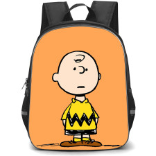 Snoopy School Backpack StudentPack - Charlie Portrait On Orange Background