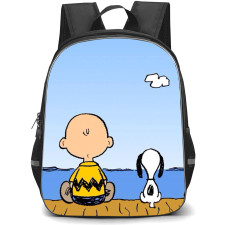 Snoopy School Backpack StudentPack - Charlie And Snoopy Sitting On The Beach