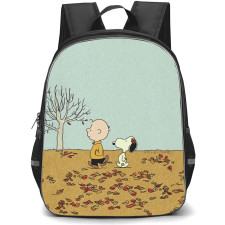 Snoopy School Backpack StudentPack - Charlie And Snoopy Walking In Forrest