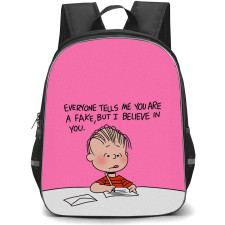 Snoopy Linus School Backpack StudentPack - Linus Writing Motivational Quote
