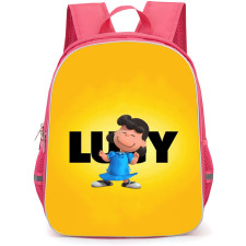 Snoopy Lucy School Backpack StudentPack - Lucy Standing On Yellow Background