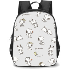 Snoopy School Backpack StudentPack - Pattern In Ash Background