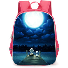 Snoopy School Backpack StudentPack - Sitting On The Dock Moon Night