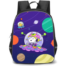 Snoopy School Backpack StudentPack - UFO Planet In Space Background