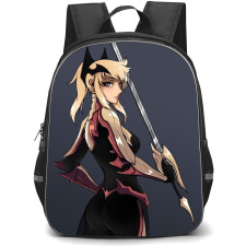 Solo Leveling Cha Hae In Backpack StudentPack - Cha Hae In Back Portrait Gray Background