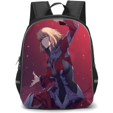 Solo Leveling Cha Hae In Backpack StudentPack - Cha Hae In Side Portrait Red Background