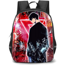 Solo Leveling Sung Jinwoo Backpack StudentPack - Sung Jinwoo Broken Glass Collage
