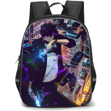 Solo Leveling Sung Jinwoo Backpack StudentPack - Sung Jinwoo Portrait City Background