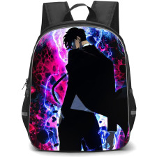 Solo Leveling Sung Jinwoo Backpack StudentPack - Sung Jinwoo Portrait Planet Background