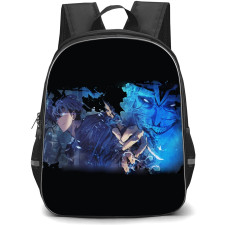 Solo Leveling Sung Jinwoo Backpack StudentPack - Sung Jinwoo And Statue Of God Side Port