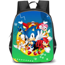 Sonic The Hedgehog School Backpack StudentPack - Characters Avatar Pattern Art Background