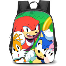 Sonic The Hedgehog School Backpack StudentPack - Characters Smiling Pattern Art Background