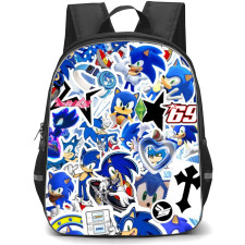 Sonic The Hedgehog School Backpack StudentPack - Sonic The Hedgehog Sticker Art Collage