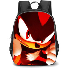 Sonic The Hedgehog Shadow The Hedgehog School Backpack StudentPack - Shadow The Hedgehog Illustration Red Background