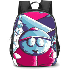South Park Eric Cartman School Backpack StudentPack - Eric Cartman Grayscale Pink Color Splash Art