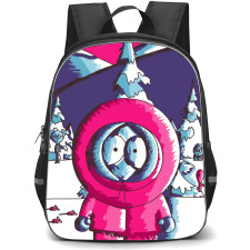 South Park Kenny McCormick School Backpack StudentPack - Kenny McCormick Grayscale Pink Color Splash Art